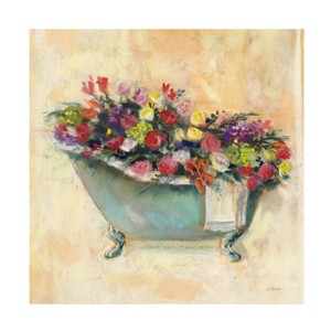 Trademark Fine Art -Carol Rowan 'Bathtub Bouquet I' Canvas Art - 1 of 4
