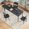 7-Piece Kids Folding Table and Chairs Set, Toddlers Children's Activity Table and Chairs Set for Dining Room,Daycare,Classrooms - 3 of 4