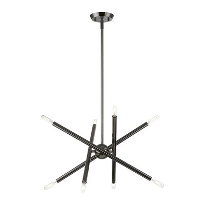 Livex Lighting Soho 8 - Light Chandelier in  Black Chrome