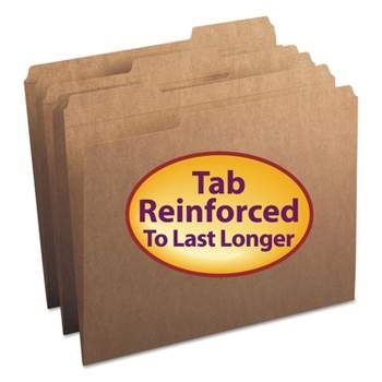 Smead Kraft File Folders 1/3 Cut Reinforced Top Tab Letter Kraft 100/Box 10734