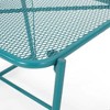 Modern Mesh Outdoor End Table, Rectangle Powder-Coated Metal Patio End Table for Outside Use, Patio Side Table -Christopher Knight Home - 3 of 4