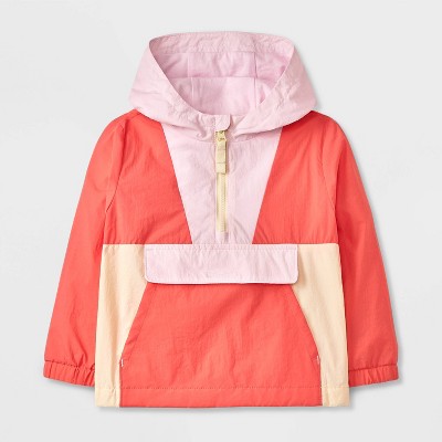 Toddler Girls' Solid Colorblock Anorak Jacket - Cat & Jack™ Pink