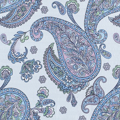 Collections Etc Lightweight Paisley Plisse Ruffled Edge Bedspread Target