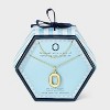 14K Gold Dipped Cubic Zirconia Duo Initial Multi-Strand Necklace - A New Day™ Gold - 3 of 4
