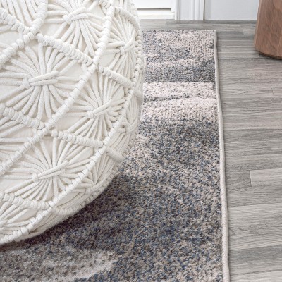 Petalo Modern Abstract Two-Tone Gray Rectangular Area Rug