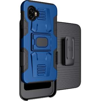 Nakedcellphone Rugged Case with Stand and Belt Clip Holster for Samsung Galaxy XCover 6 Pro Phone