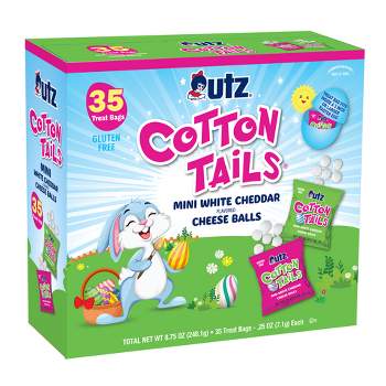 Utz Cotton Tails Mini White Cheddar Cheese Balls Treat Bags - 35ct
