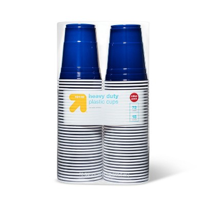 16-Ounce Plastic Party Cups in Blue (50 Pack) - Disposable Plastic