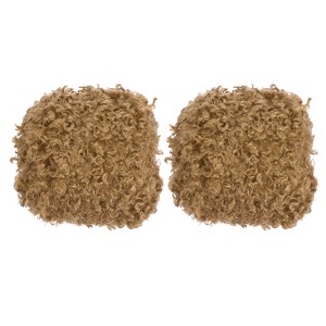 Unique Bargains Sweater Scarf Hat Bear Knit Faux Fur Chunky Soft Latch Hook Yarn 2 Skeins 33yds - 1 of 4