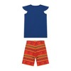 Mixed Up Clothing Girls Burda Tunic & Short Set - Sodalite Blue/Jacquard Stripe - 2 of 4