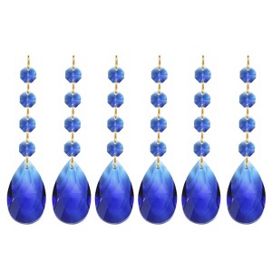 Unique Bargains Crystal Pendants Teardrop Beads for DIY Lamp Arts Crafts Decoration 6 Pcs - 1 of 4