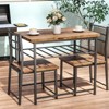 SKONYON 3-Piece Dining Table Set Industrial Counter Height Bar Table Set - 2 of 4
