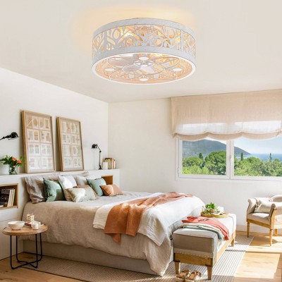 Airsurfer 16.5-Inch 7-Blade Gold Ceiling Fan – Sleek Low Profile Design with Remote Control, Ideal for Bedrooms, Offices, or Small Rooms.