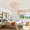 Airsurfer 16.5-Inch 7-Blade Gold Ceiling Fan – Sleek Low Profile Design with Remote Control, Ideal for Bedrooms, Offices, or Small Rooms. - 2 of 4