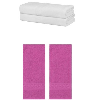 REGALWOVEN Cotton Bath Hands Towel Sets For Bathroom, Gym, SPA 2 Pack