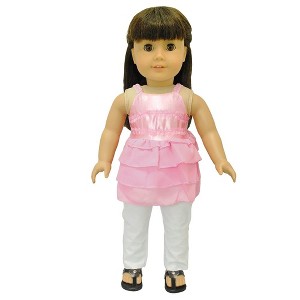 Pink Butterfly Closet Doll Clothes Cute Pink Blouse Outfit Fits American Girl & Other 18 Inch Dolls - 1 of 1