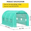 Walking in Tunnel Tent Galvanized Frame Waterproof Greenhouse - 2 of 4