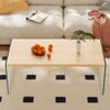 ARTLOGE Modern Rectangular Coffee Table with Wood Top & Glass Legs – Natural Finish, 120x60cm, for Living Room, Lounge & Bedroom - 4 of 4