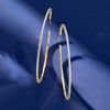 Ross-Simons 0.15 ct. t.w. Diamond Hoop Earrings in 18kt Gold Over Sterling - 3 of 4