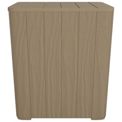 vidaXL Patio Table with Removable Lid Light, Brown, Polypropylene