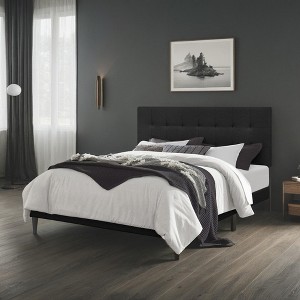 Home Design Evanston Tufted Upholstered Platform Bed, Minimalist Design - 1 of 4