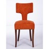 23.23"Farmhouse Linen Fabric Upholstered Accent Chair Curved Backrest - 4 of 4