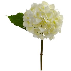 Nearly Natural 12-in Hydrangea Artificial Flower (Set of 12), Cream - 1 of 1