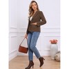 INSPIRE CHIC Women's Long Sleeve Notched Lapel Vintage Button Down with Pocket Blazer - 4 of 4