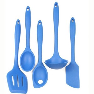 Chef Craft 5 Piece Premium Silicone Kitchen Tool and Utensil Set - 1 of 4