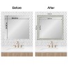 Amanti Art Mirror Makeover Bathroom Mirror Frame Border Kit - Fully Assembled Peel and Stick Frame - Mirror NOT Included - Flair Trim - 4 of 4