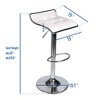 ELECWISH Set of 2 Barstool, Adjustable Swivel Bar Stools with PU Leather and Chrome Base, Gaslift Pub Counter Chairs - 2 of 4