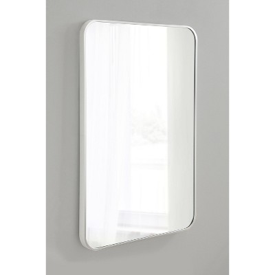 Zayda Sleek Silver Aluminum 20"x30" Minimalist Wall Mirror