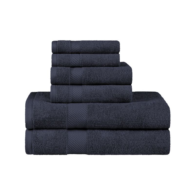 Modern Solid Classic Premium Luxury Cotton 6 Piece Bath, Face, and Hand Towel Set by Blue Nile Mills, 1 of 7
