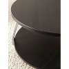 Kumasinova Elegant Mobile Coffee Table with Wheels,2-Tier Center Table with Laminate Tops&Black Nickel Base,Cocktail Table with Casters,Black - 2 of 3