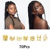 Unique Bargains Flower Crown Hair Cuffs Dreadlock Gold Tone 70 Pcs - 3 of 4