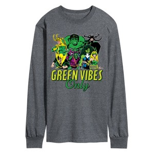Men's - Marvel - St. Patrick's Day Green Vibes Only Long Sleeve Graphic T-Shirt - 1 of 4