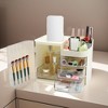 Unique Bargains Dust-proof Makeup Organizer with Drawer Cream White 1 Pc - 2 of 4