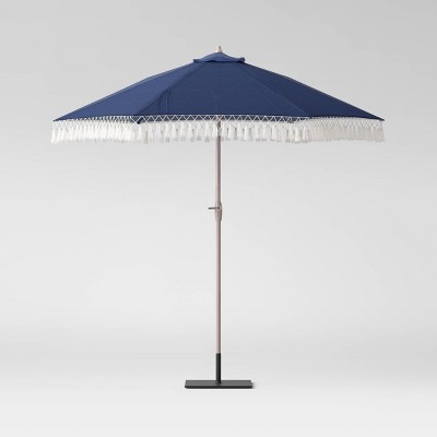 9' Round Patio Umbrella DuraSeason Fabric™ Navy - Threshold™