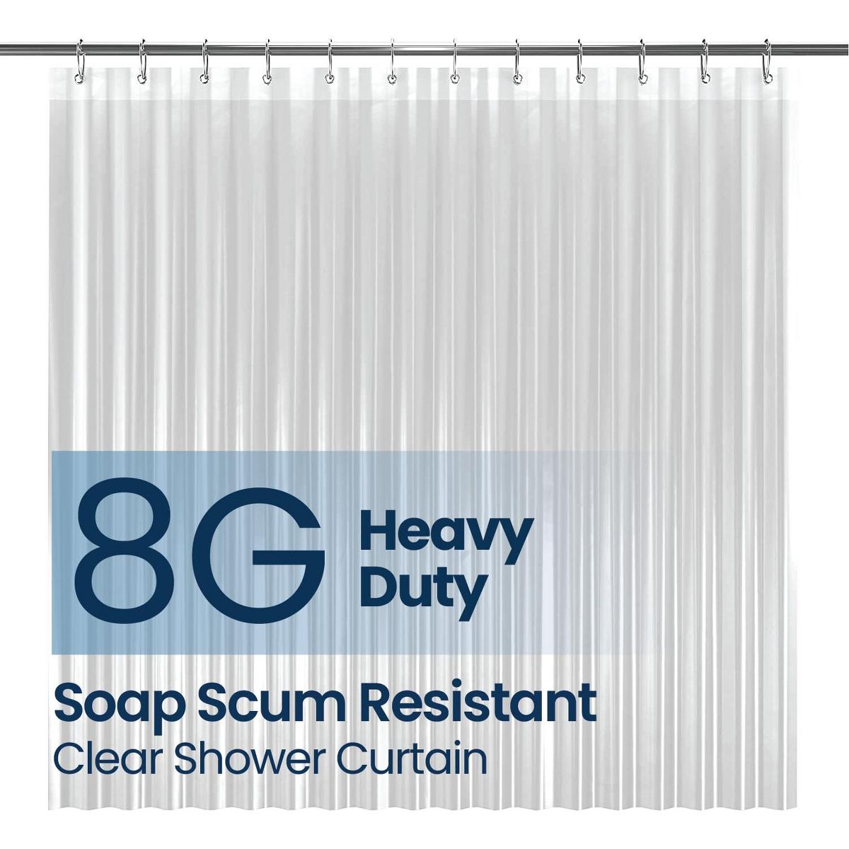 Liba Premium PEVA Bathroom Shower Curtain Liner – Clear