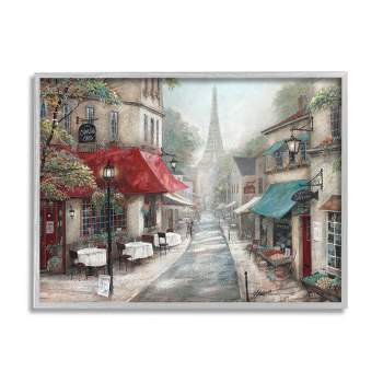 Stupell Industries Parisian City Streets Traditional Countryside Bistro Architecture