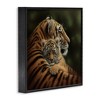 Stupell Industries Adorable Sweet Mom Tiger Holding Baby Cub Detailed Portrait Black Framed Giclee Art - 3 of 4