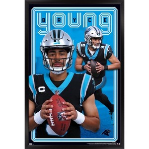 Trends International NFL Carolina Panthers - Bryce Young 24 Framed Wall Poster Prints - 1 of 4