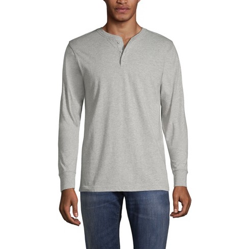 Lands' End Men's Tall Super-t Long Sleeve Henley Shirt - Large Tall ...