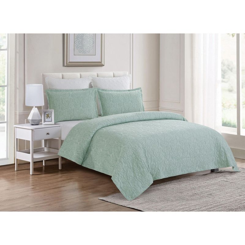 C&F Home Shiloh Pebble Coverlet Set Bedding   - Reversible and Machine Washable, 1 of 5