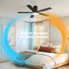 Siljoy 52 Inch Ceiling Fans with Lights, Low Noise Reversible Airflow DC Motor Ceiling Fan with Remote, Flush Mount Ceiling Fan for for Indoor - 4 of 4