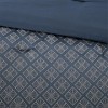 7 Piece Jaquard Comforter Set Navy Cal King - 2 of 4