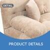 Two-seat Modular Deep Seat Sofa Couch Chenille Sofa Sleeper Comfy Upholstered Furniture - Leovsnove - 4 of 4