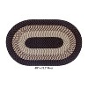 Alpine Collection Burgundy Stripe 100% Polypropylene Durable & Stain Resistant Double Sided Reversible Indoor Area Utility Oval Rug - 2 of 4