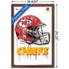 Trends International NFL Kansas City Chiefs - Drip Helmet 20 Framed Wall Poster Prints - 3 of 4