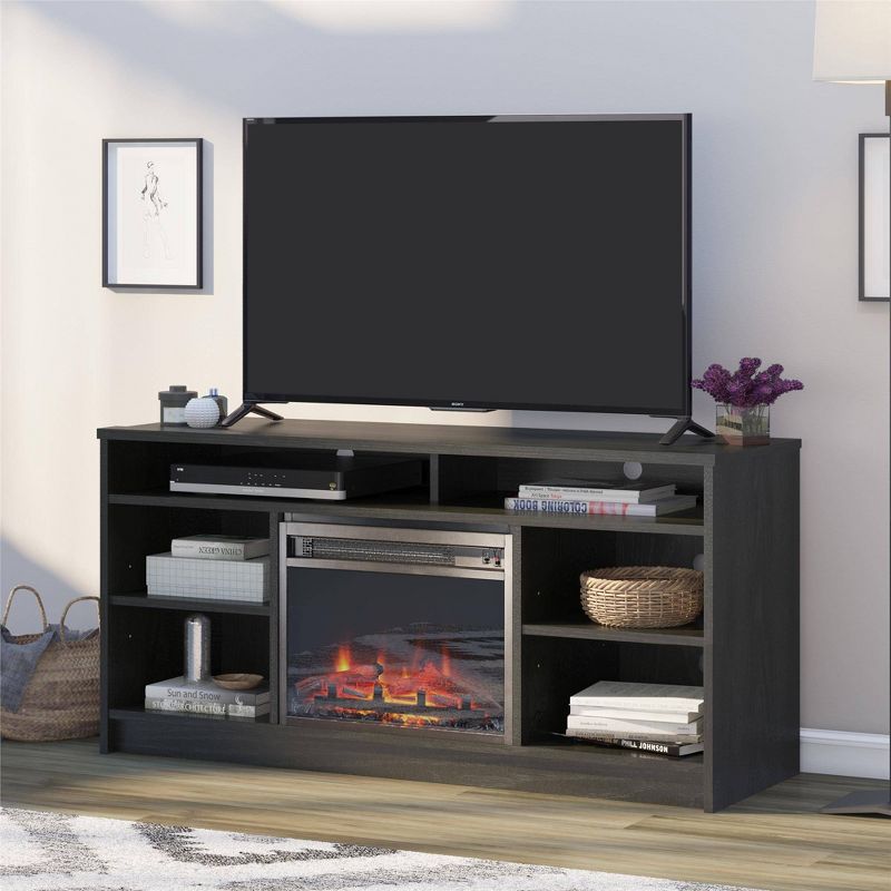 Hartwick Electric Fireplace Insert and 6 Shelves TV Stand for TVs up to 55" - Room & Joy, 2 of 9